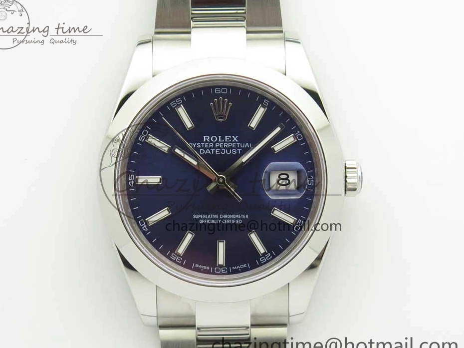 Best 1:1 41mm 126334 II Dial SS BP Oyster Bracelet Makers Blue DateJust Edition on Sticks 0424
